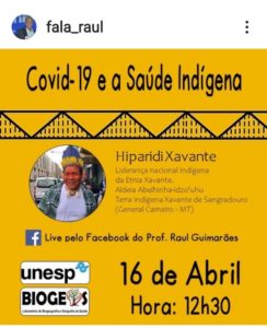 Publicity Flyer-Xavante Covid talk